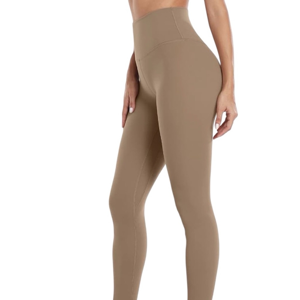 HeyNuts Essential Leggings High Waisted Compression Soft Beige 28’ S Tall